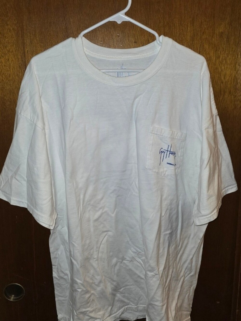 Guy Harvey Tshirt White Mens 2XL 100% Cotton Sailfish American RW&B Design